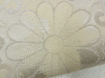 平和屋着物■六通柄袋帯 唐織 松皮菱花唐草文 銀糸 逸品 n-rv0272