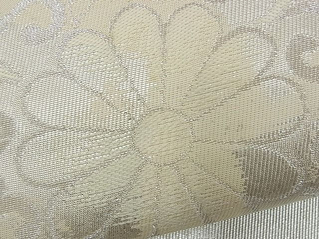 平和屋着物■六通柄袋帯 唐織 松皮菱花唐草文 銀糸 逸品 n-rv0272