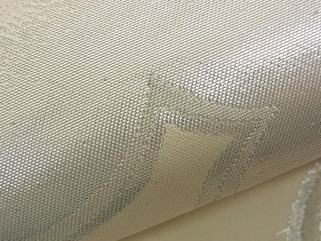 平和屋着物■六通柄袋帯 雲取り文 銀糸 逸品 n-rv0367