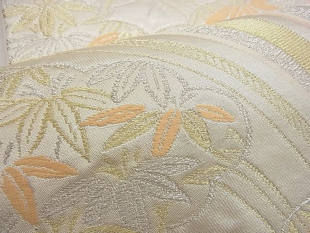 平和屋着物■六通柄袋帯 唐織 吉祥立波笹松文 金銀糸 逸品 n-rv0393