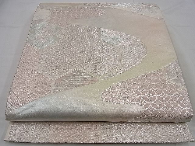 平和屋着物■六通柄袋帯 吉祥文 銀糸 逸品 n-sa2570