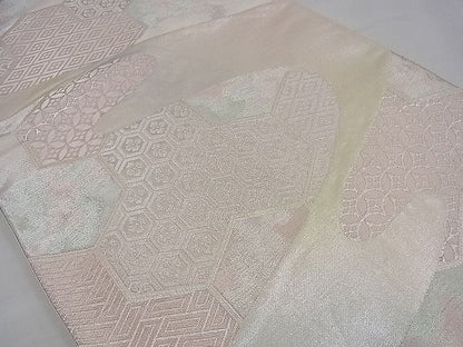 平和屋着物■六通柄袋帯 吉祥文 銀糸 逸品 n-sa2570