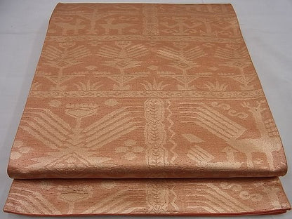 平和屋着物■西陣 六通柄京袋帯 壁画文様 金糸 逸品 n-sa2572