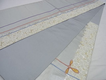 平和屋着物■六通柄袋帯 唐織 花結び 金銀糸 逸品 n-sa2581