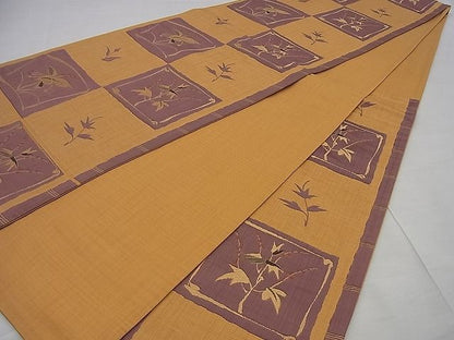 平和屋着物■六通柄袋帯 陶漆 色紙草花文 逸品 n-sa2582
