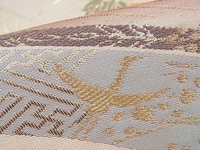 平和屋着物■西陣 六通柄袋帯 唐織 裂取王朝華文 金糸 逸品 n-sa2951