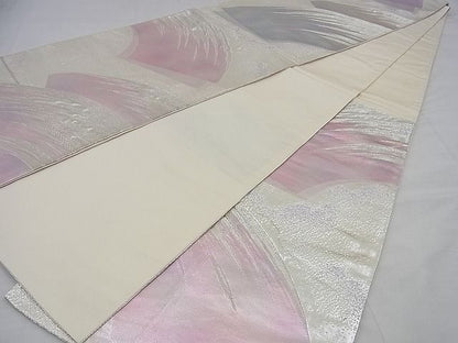 平和屋着物■六通柄袋帯 地紙重ね吉祥文 金糸 逸品 n-sa2966