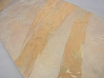 平和屋着物■六通柄袋帯 はく錦 金糸 逸品 n-sa2973