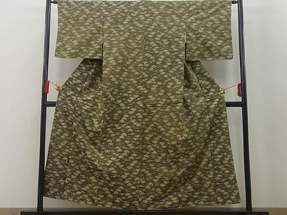 平和屋着物■上質な紬　エ霞松文　逸品　未使用　n-sg1059