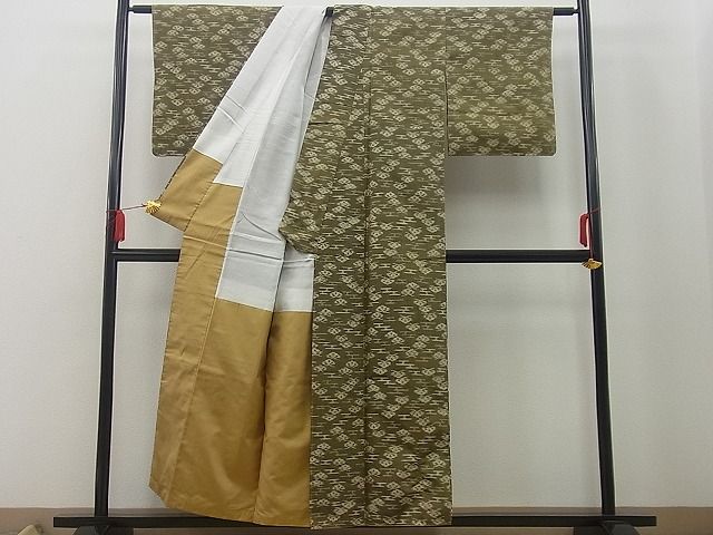 平和屋着物■上質な紬　エ霞松文　逸品　未使用　n-sg1059