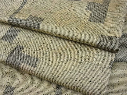 平和屋着物■上質な紬　吉祥花菱文　逸品　n-sg1446