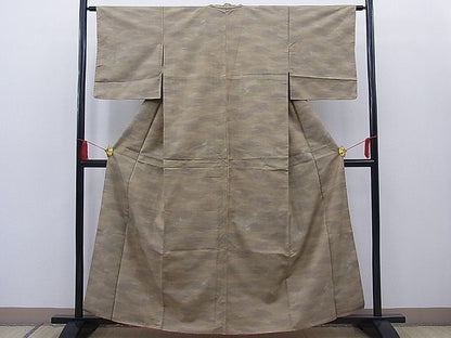 平和屋着物■上質な紬　霞屏風花文　逸品　n-th1151