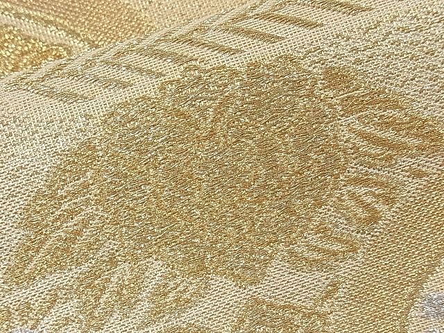 平和屋着物■六通柄袋帯 エ霞吉祥花丸文 金銀糸 逸品 n-th1223