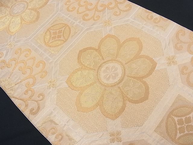 平和屋着物■六通柄袋帯 吉祥花唐草文 金糸 逸品 n-th1238