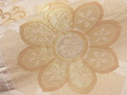 平和屋着物■六通柄袋帯 吉祥花唐草文 金糸 逸品 n-th1238