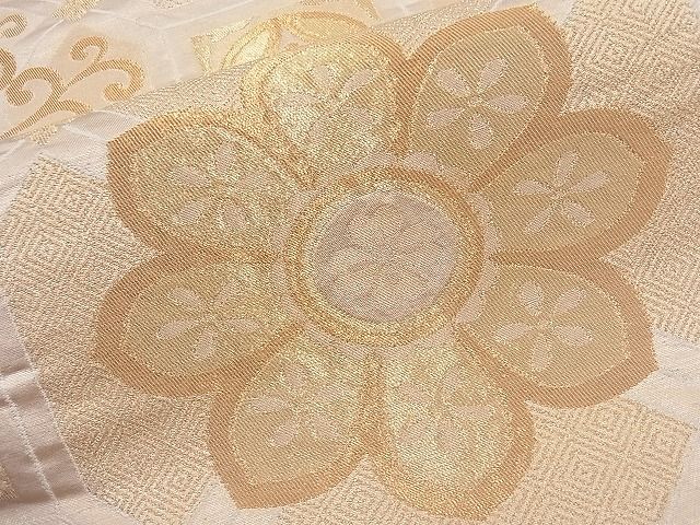 平和屋着物■六通柄袋帯 吉祥花唐草文 金糸 逸品 n-th1238