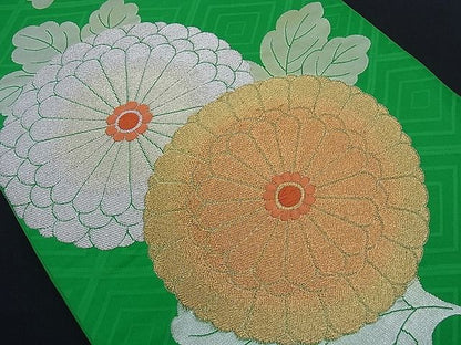 平和屋着物■六通柄袋帯 唐織 菊 金銀糸 逸品 n-th1282