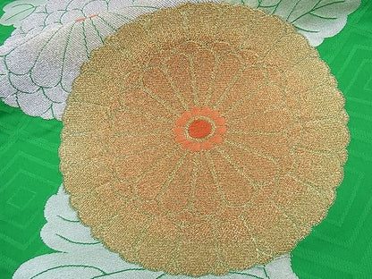 平和屋着物■六通柄袋帯 唐織 菊 金銀糸 逸品 n-th1282