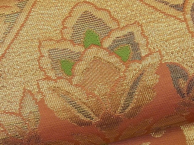 平和屋着物■六通柄袋帯 向かい鳥吉祥花文 金糸 逸品 n-th1288
