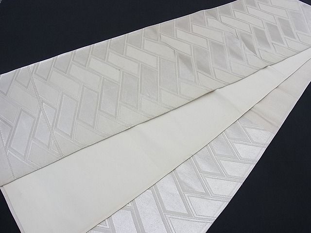 平和屋着物■六通柄袋帯 檜垣文 銀糸 逸品 n-th1302