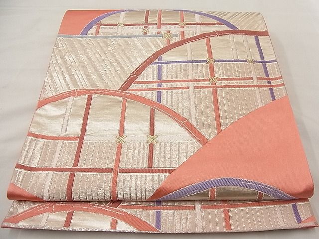 平和屋着物■六通柄袋帯 籬文 金糸 逸品 n-wb2056
