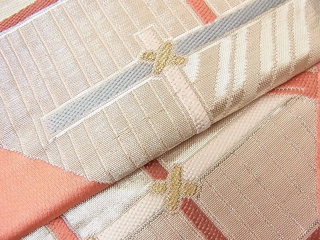 平和屋着物■六通柄袋帯 籬文 金糸 逸品 n-wb2056