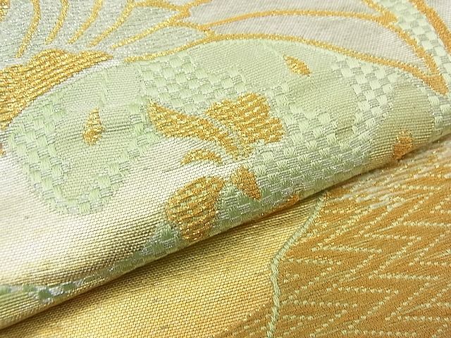平和屋着物■六通柄袋帯 唐織 鳳凰鶴松丸文 金銀糸 逸品 n-wb2058