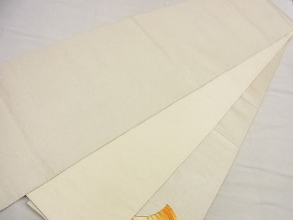 平和屋着物■袋帯 総刺繍 駒刺繍 青海波 金糸 逸品 n-wu0057
