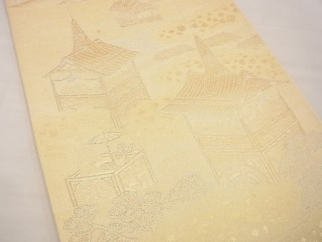 平和屋着物■六通柄袋帯 祇園会絵図 金銀糸 逸品 n-xi0092