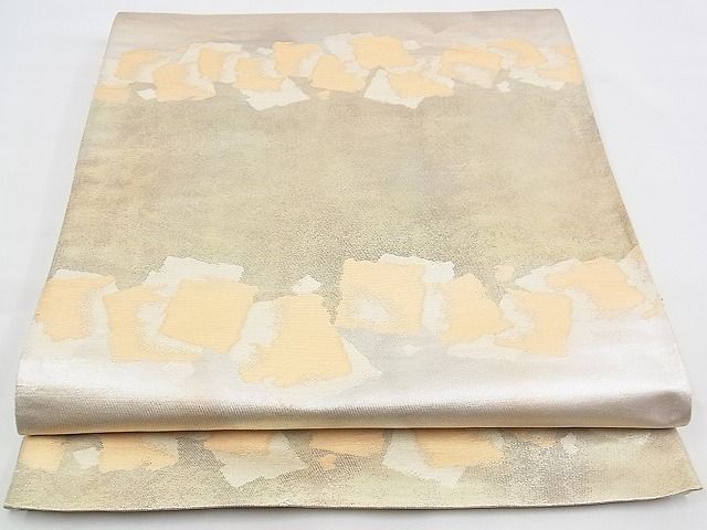 平和屋着物■六通柄袋帯　破れ色紙重ね文　金銀彩　逸品　n-yc3062