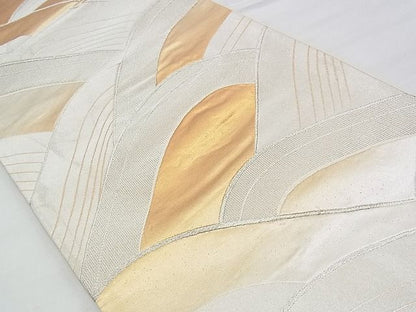平和屋着物■六通柄袋帯 立波文 銀糸 逸品 n-yc4017
