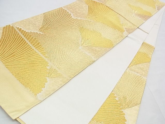 平和屋着物■六通柄袋帯 若松葉文 金糸 逸品 n-yc4026