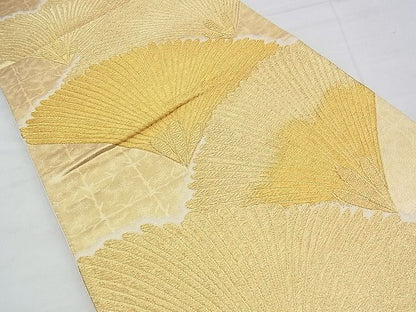 平和屋着物■六通柄袋帯 若松葉文 金糸 逸品 n-yc4026