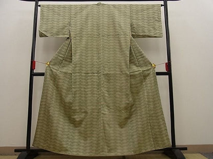 平和屋着物■上質な紬　菱吉祥文　逸品　n-ne0546