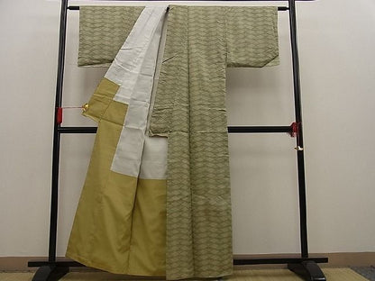 平和屋着物■上質な紬　菱吉祥文　逸品　n-ne0546