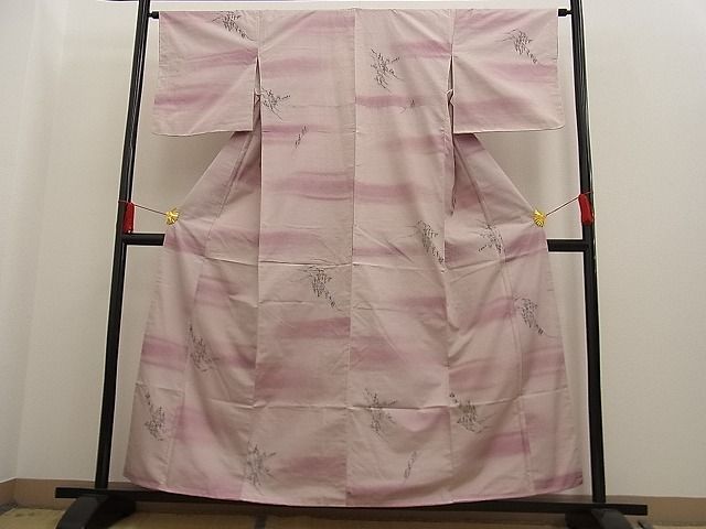 平和屋着物■上質な紬　遠山樹林文　逸品　n-ne0599