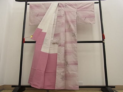 平和屋着物■上質な紬　遠山樹林文　逸品　n-ne0599