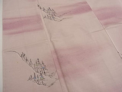 平和屋着物■上質な紬　遠山樹林文　逸品　n-ne0599