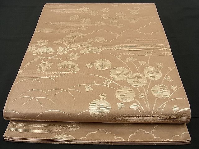 平和屋着物■六通柄袋帯 松花文 金糸 逸品 n-ne0676