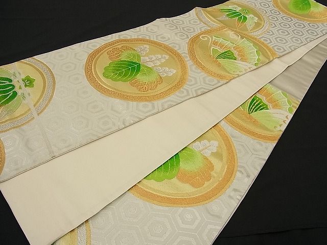 平和屋着物■六通柄袋帯 唐織 桐花丸文 金銀糸 逸品 n-ne0680