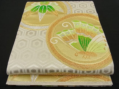平和屋着物■六通柄袋帯 唐織 桐花丸文 金銀糸 逸品 n-ne0680