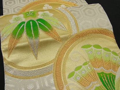 平和屋着物■六通柄袋帯 唐織 桐花丸文 金銀糸 逸品 n-ne0680