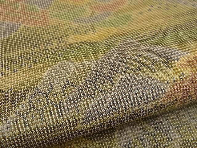 平和屋着物■上質なお召 遠山風景文 逸品 n-ne0878