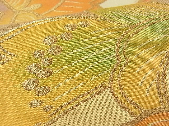 平和屋着物■六通柄袋帯 更紗花唐草文 金糸 逸品 n-ne1069
