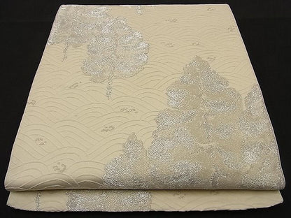平和屋着物■六通柄袋帯 樹林文 銀糸 逸品 n-ne1201