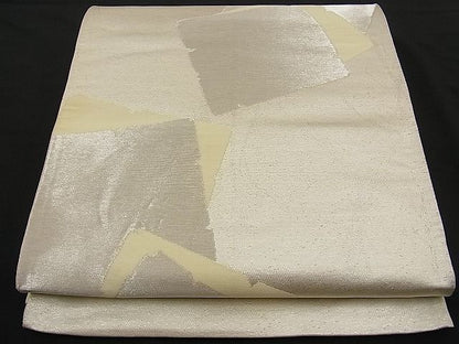 平和屋着物■六通柄袋帯 破れ色紙散らし 銀糸 逸品 n-ne1409