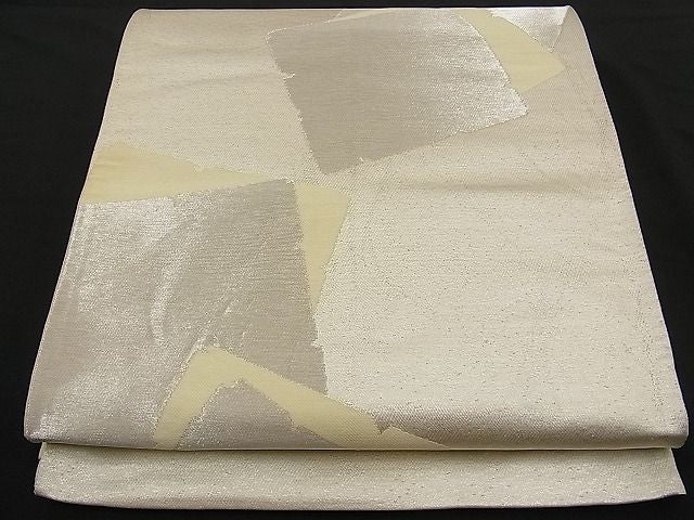 平和屋着物■六通柄袋帯 破れ色紙散らし 銀糸 逸品 n-ne1409