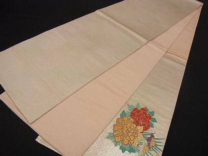平和屋着物■六通太鼓柄袋帯 唐織 花車文 金銀糸 逸品 n-nr0053