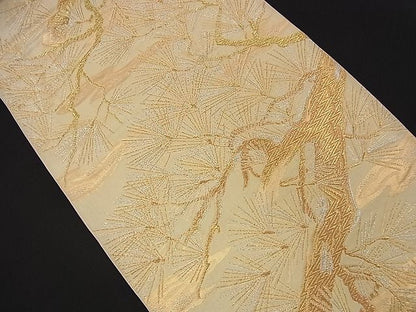 平和屋着物■西陣 六通柄袋帯 霞松文 金銀糸 逸品 n-nr0080