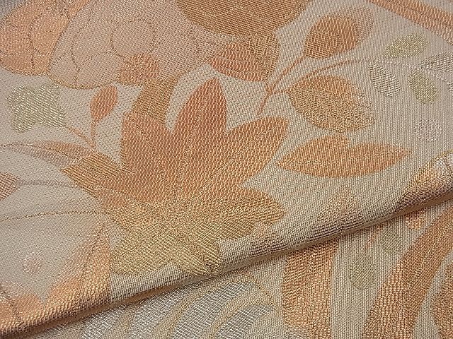 平和屋着物■六通柄 本袋帯 雲取り吉祥花文 金銀糸 逸品 n-nr0082